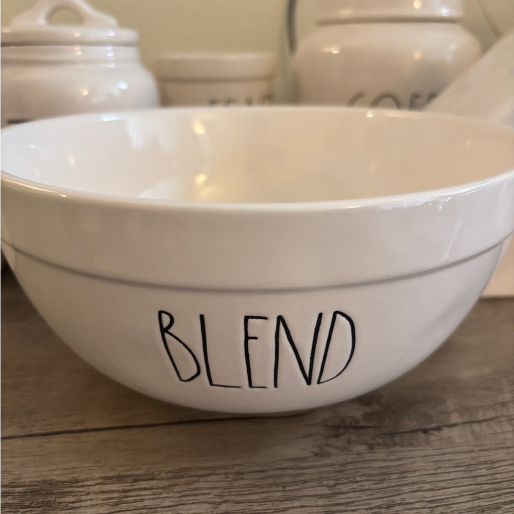 Rae Dunn White 'Blend' Bowl